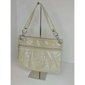 Coach Poppy 17048 Metallic Champaign Shoulder Bag Single Strap Night Out Elegant